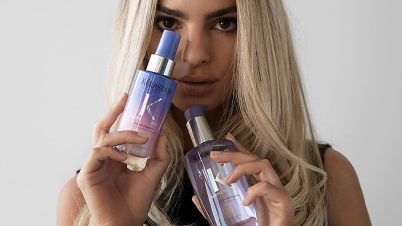 Model met Kerastase producten